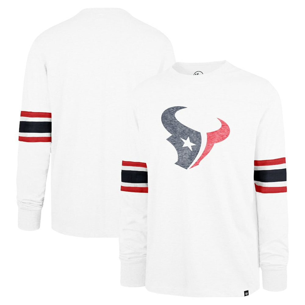 Houston Texans '47 Gridiron Premier Brex Long Sleeve T-Shirt - White discount