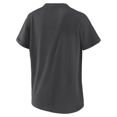 Los Angeles Dodgers WEAR by Erin Andrews Women's Domestic Box Color Boyfriend T-Shirt Charcoal