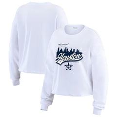Houston Astros WEAR by Erin Andrews Women's Domestic Postcard Long Sleeve T-Shirt White