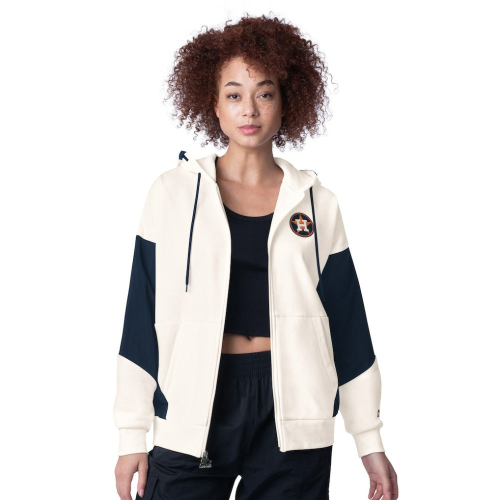 Houston Astros Starter Women's Scrimmage Full-Zip Hoodie White