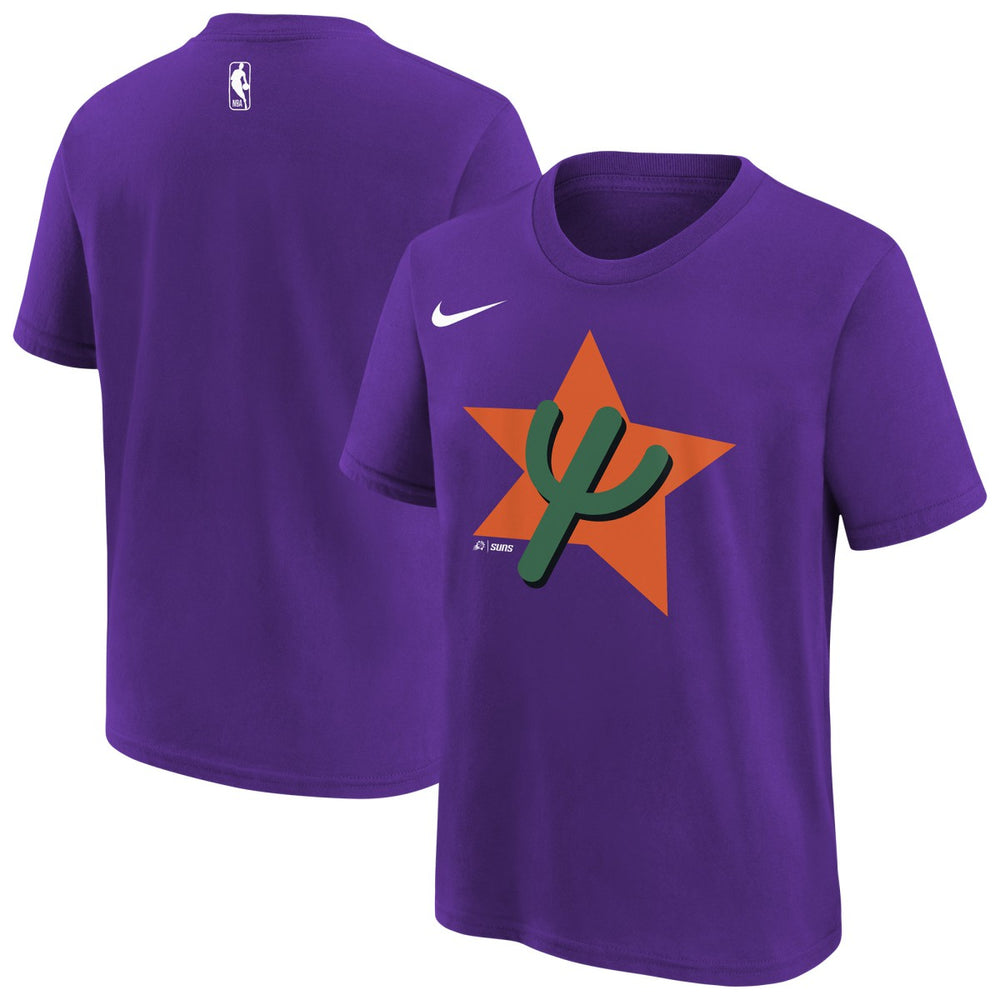 Phoenix Suns Youth 2025/26 City Edition Essential Logo T-Shirt - Purple sale
