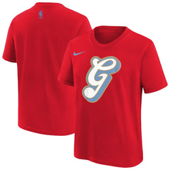 Memphis Grizzlies Youth 2025/26 City Edition Essential Logo T-Shirt - Red on sale