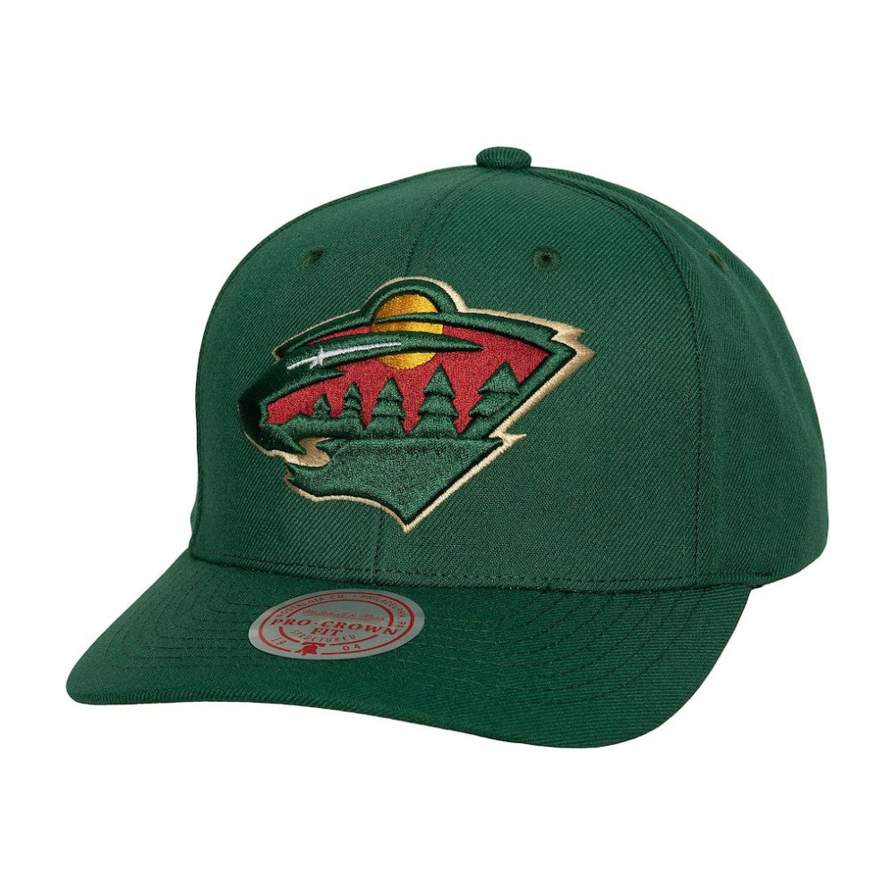 Minnesota Wild Mitchell & Ness Core Team Ground Pro Adjustable Hat - Green Hats