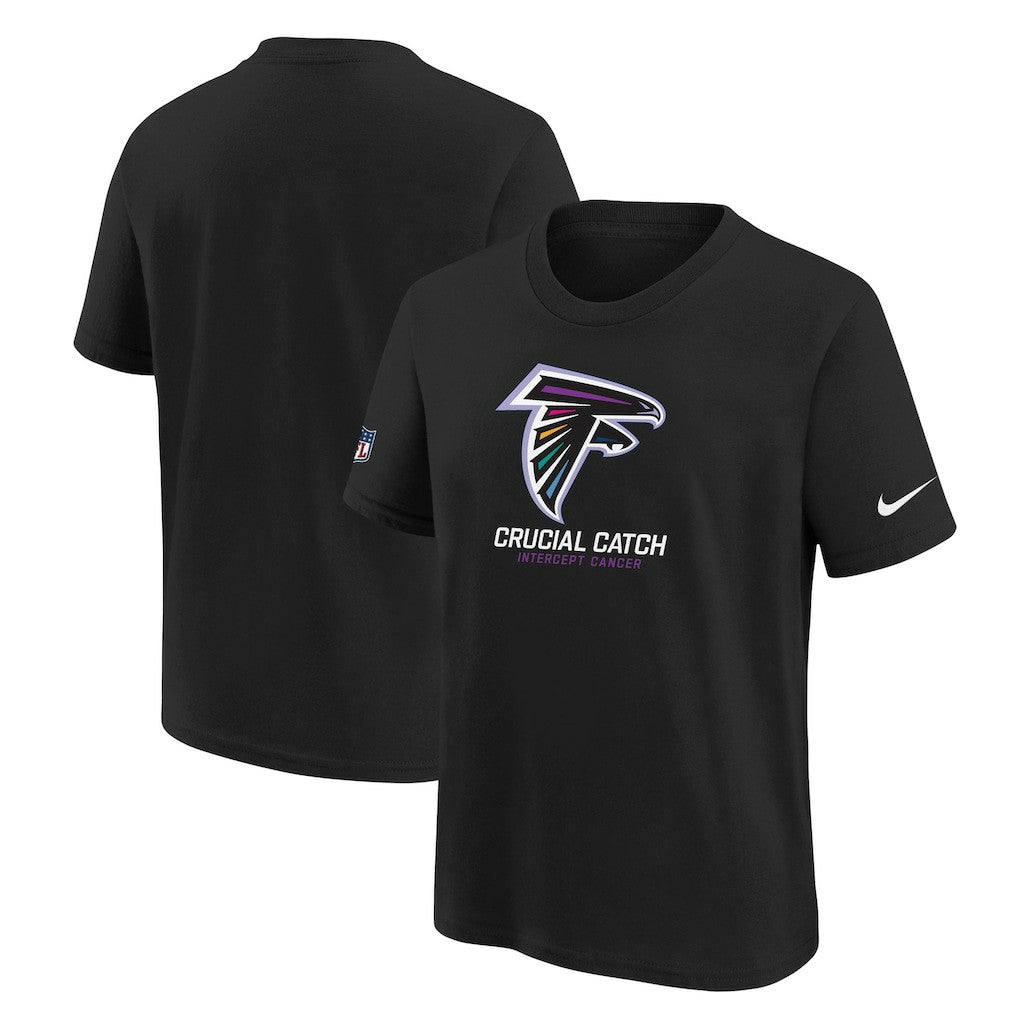 Atlanta Falcons Youth 2024 NFL Crucial Catch T-Shirt - Black discount