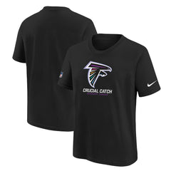 Atlanta Falcons Youth 2024 NFL Crucial Catch T-Shirt - Black discount