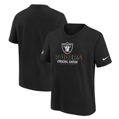 Las Vegas Raiders Youth 2024 NFL Crucial Catch T-Shirt - Black online