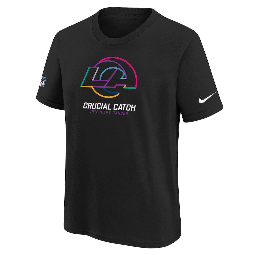 Los Angeles Rams Youth 2024 NFL Crucial Catch T-Shirt - Black online