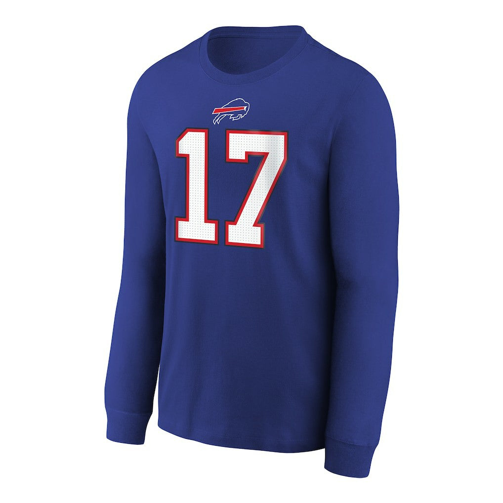 Josh Allen Buffalo Bills Youth Player Name & Number Long Sleeve T-Shirt - Royal sale