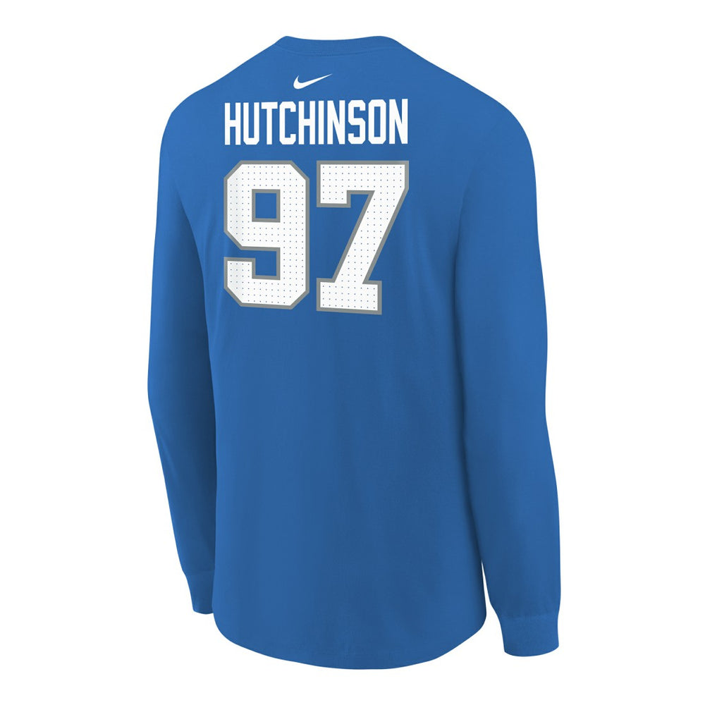 Aidan Hutchinson Detroit Lions Youth Player Name & Number Long Sleeve T-Shirt - Blue online