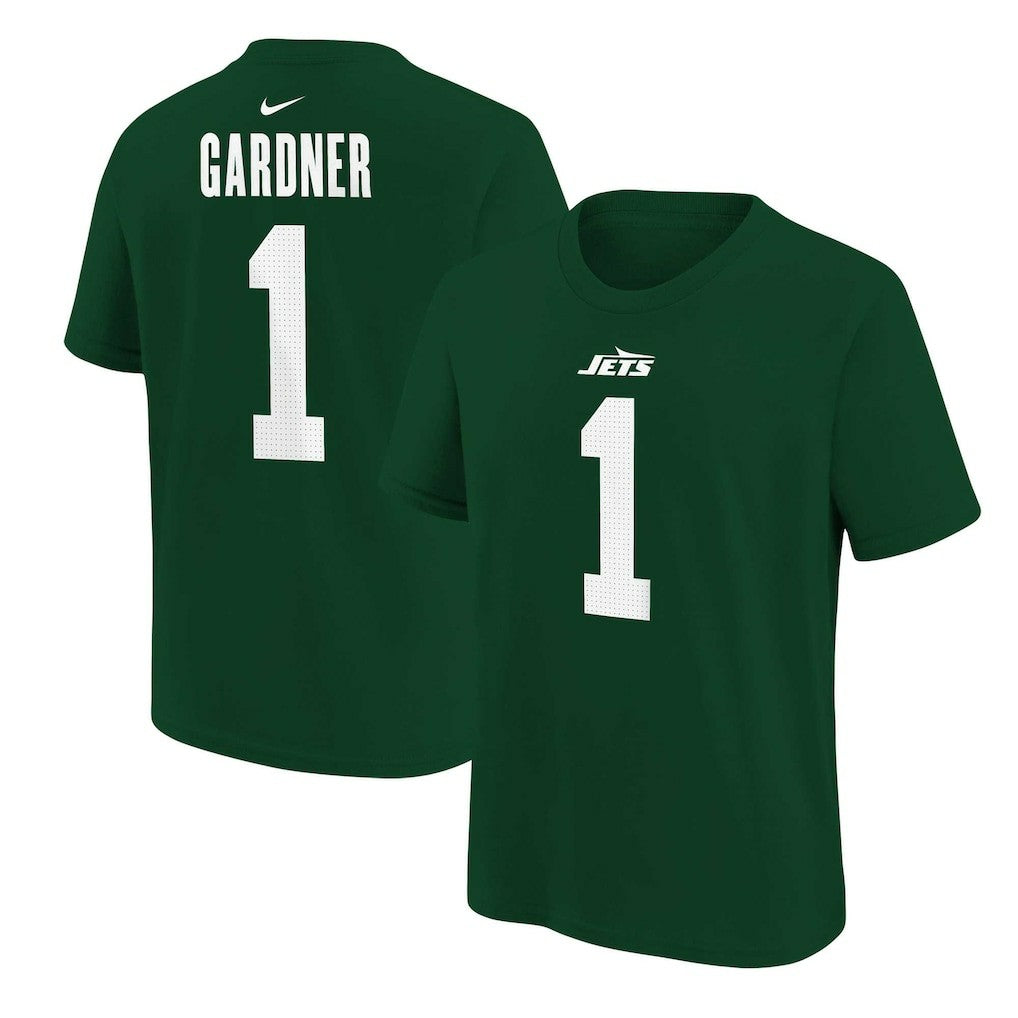 Ahmad Sauce Gardner New York Jets Youth Player Name & Number T-Shirt - Green online