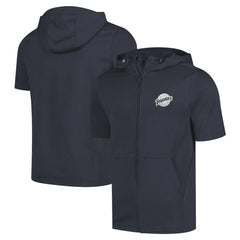 San Diego Padres Levelwear Recruit Short Sleeve Full-Zip Hoodie Navy