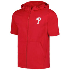 Philadelphia Phillies Levelwear Recruit Short Sleeve Full-Zip Hoodie Red