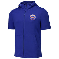 New York Mets Levelwear Recruit Short Sleeve Full-Zip Hoodie Royal