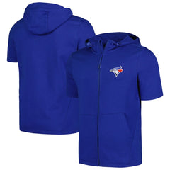Toronto Blue Jays Levelwear Recruit Short Sleeve Full-Zip Hoodie Royal