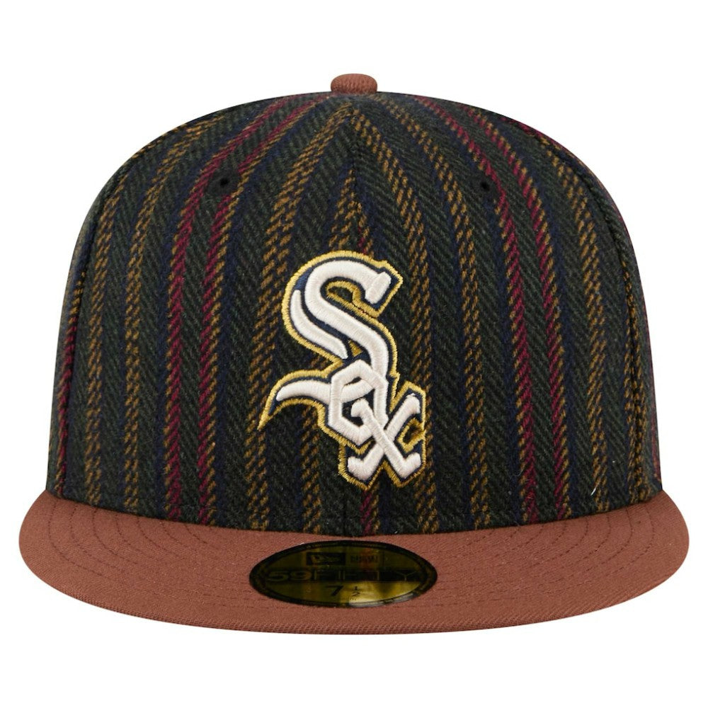 Chicago White Sox Vintage Herringbone 59FIFTY Fitted Hat Brown