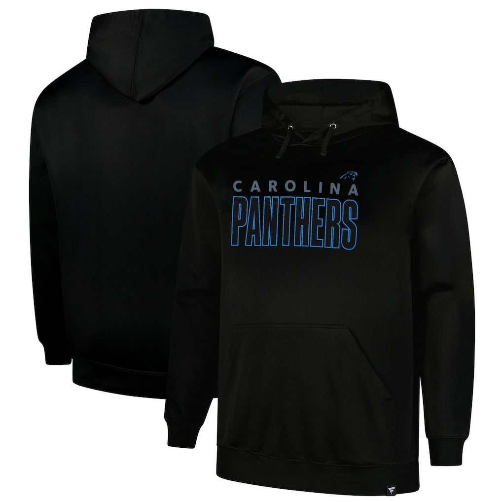Carolina Panthers Big & Tall Fleece Pullover Hoodie - Black cheap