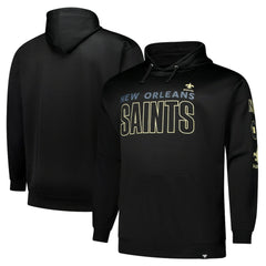 New Orleans Saints Big & Tall Fleece Pullover Hoodie - Black sale