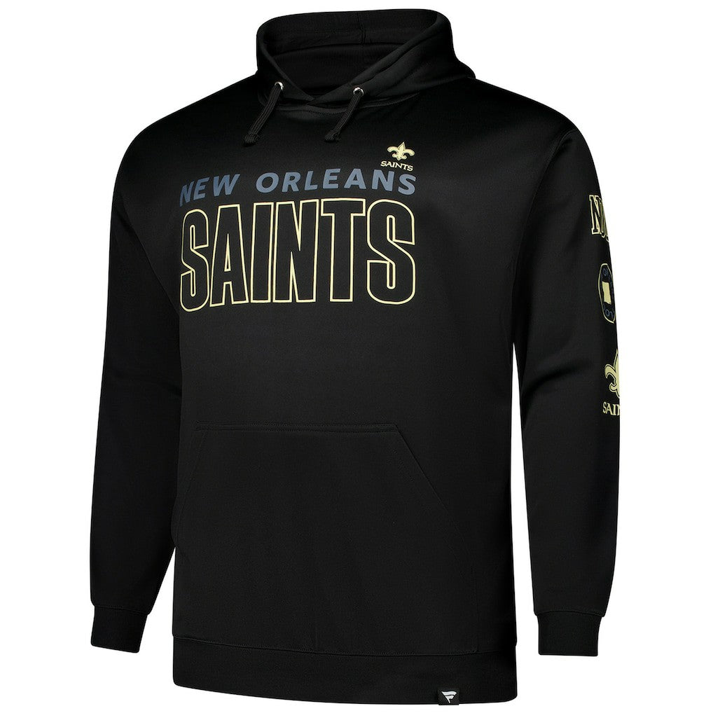 New Orleans Saints Big & Tall Fleece Pullover Hoodie - Black sale
