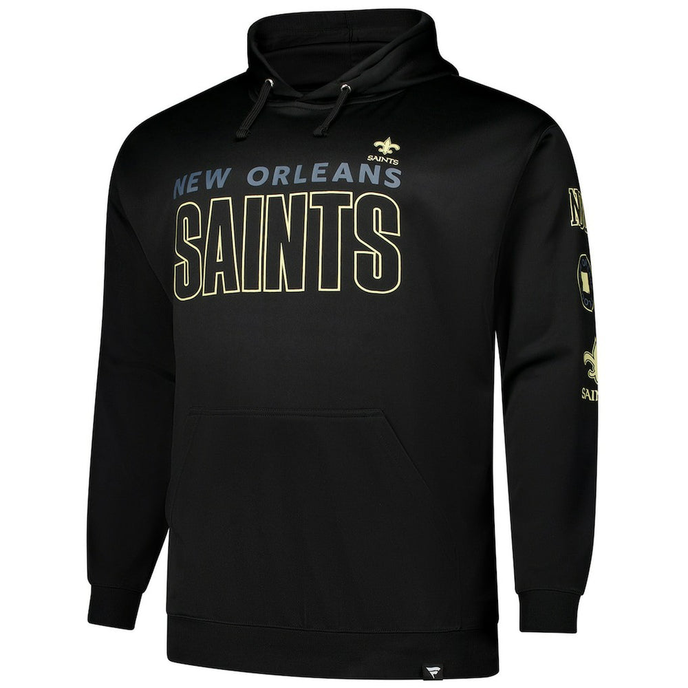New Orleans Saints Big & Tall Fleece Pullover Hoodie - Black sale