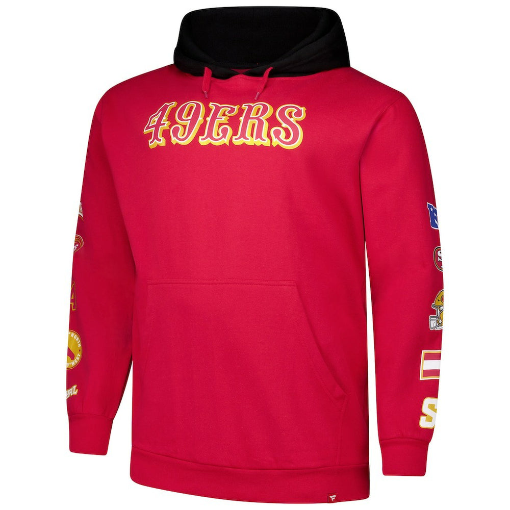 San Francisco 49ers Big & Tall Patched Out Pullover Hoodie - Scarlet online