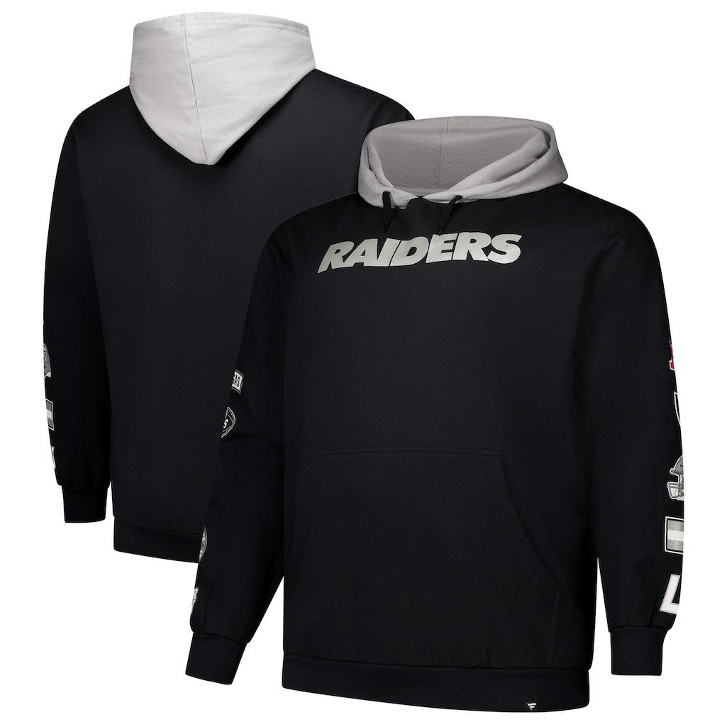 Las Vegas Raiders Big & Tall Patched Out Pullover Hoodie - Black sale