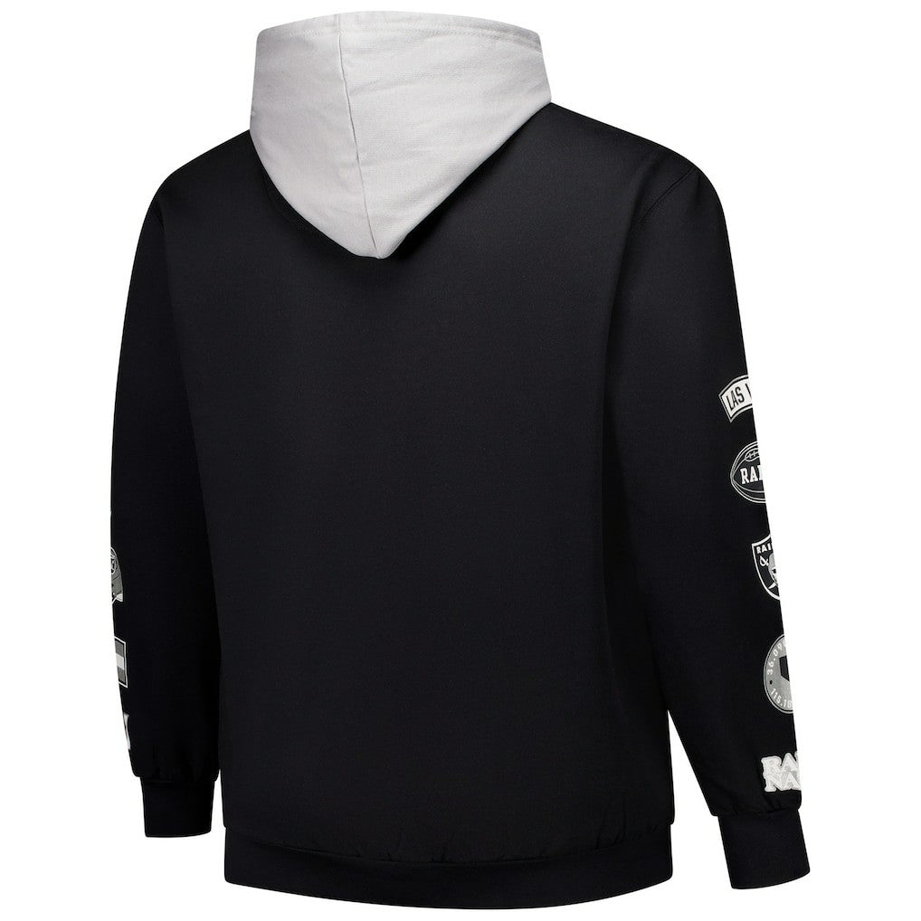 Las Vegas Raiders Big & Tall Patched Out Pullover Hoodie - Black sale
