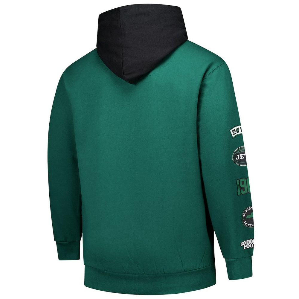 New York Jets Big & Tall Patched Out Pullover Hoodie - Green outlet