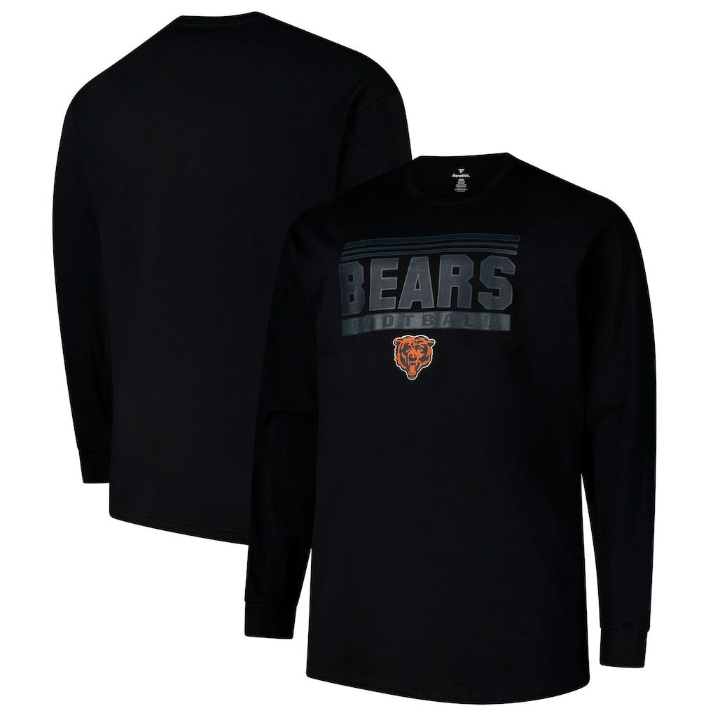 Chicago Bears Profile Big & Tall Pop Long Sleeve T-Shirt - Black outlet