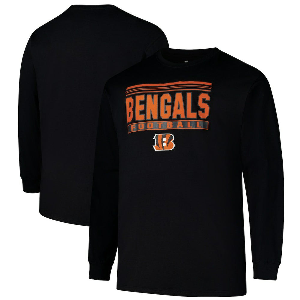 Cincinnati Bengals Profile Big & Tall Pop Long Sleeve T-Shirt - Black online