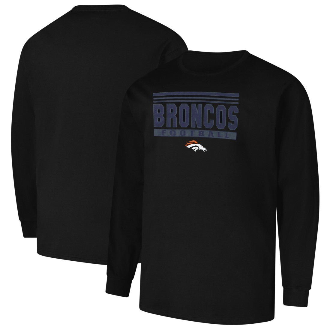 Denver Broncos Profile Big & Tall Pop Long Sleeve T-Shirt - Black online