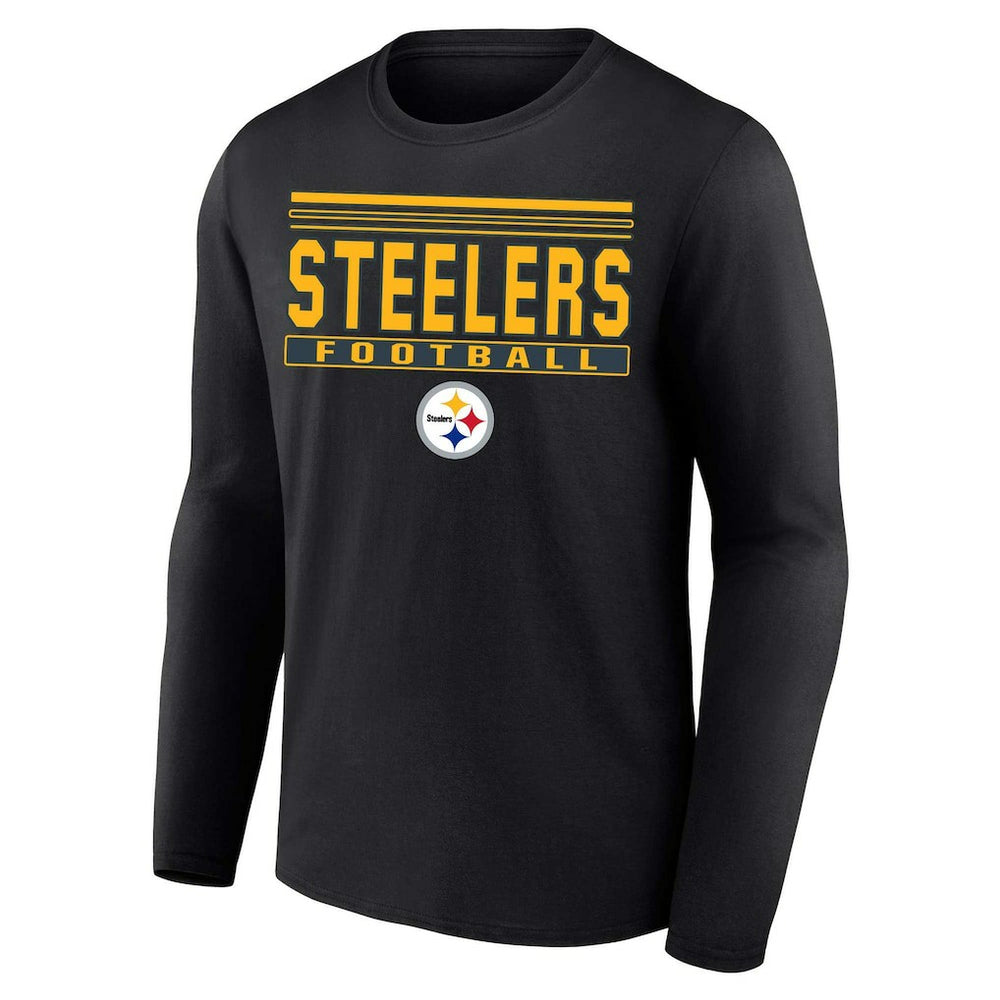 Pittsburgh Steelers Profile Big & Tall Pop Long Sleeve T-Shirt - Black discount