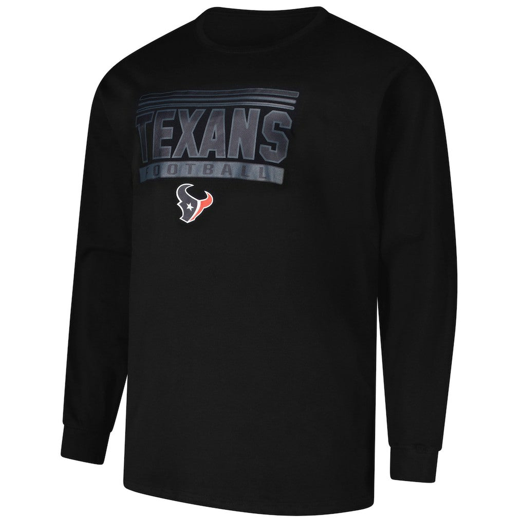 Houston Texans Profile Big & Tall Pop Long Sleeve T-Shirt - Black discount