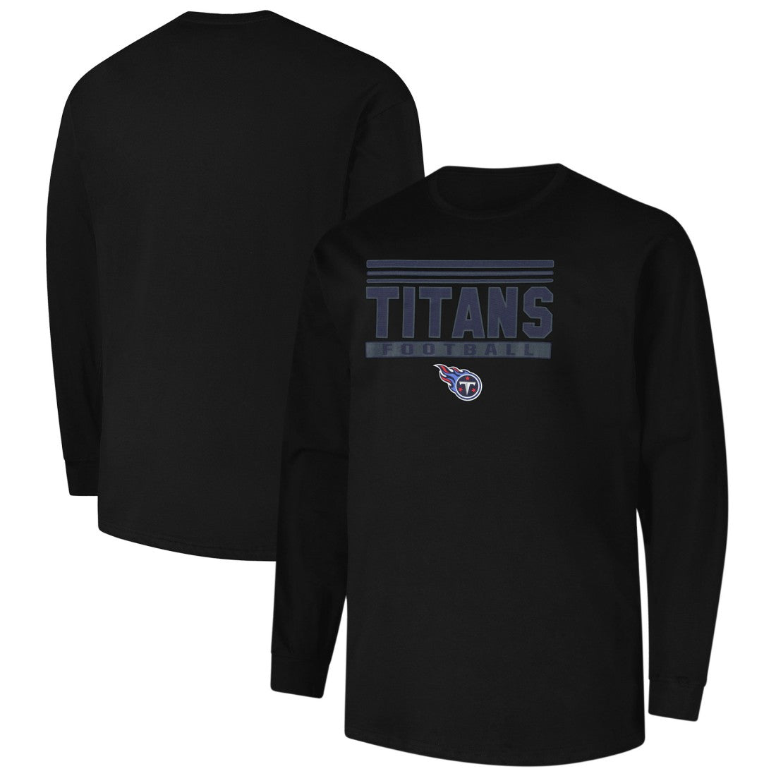 Tennessee Titans Profile Big & Tall Pop Long Sleeve T-Shirt - Black cheap