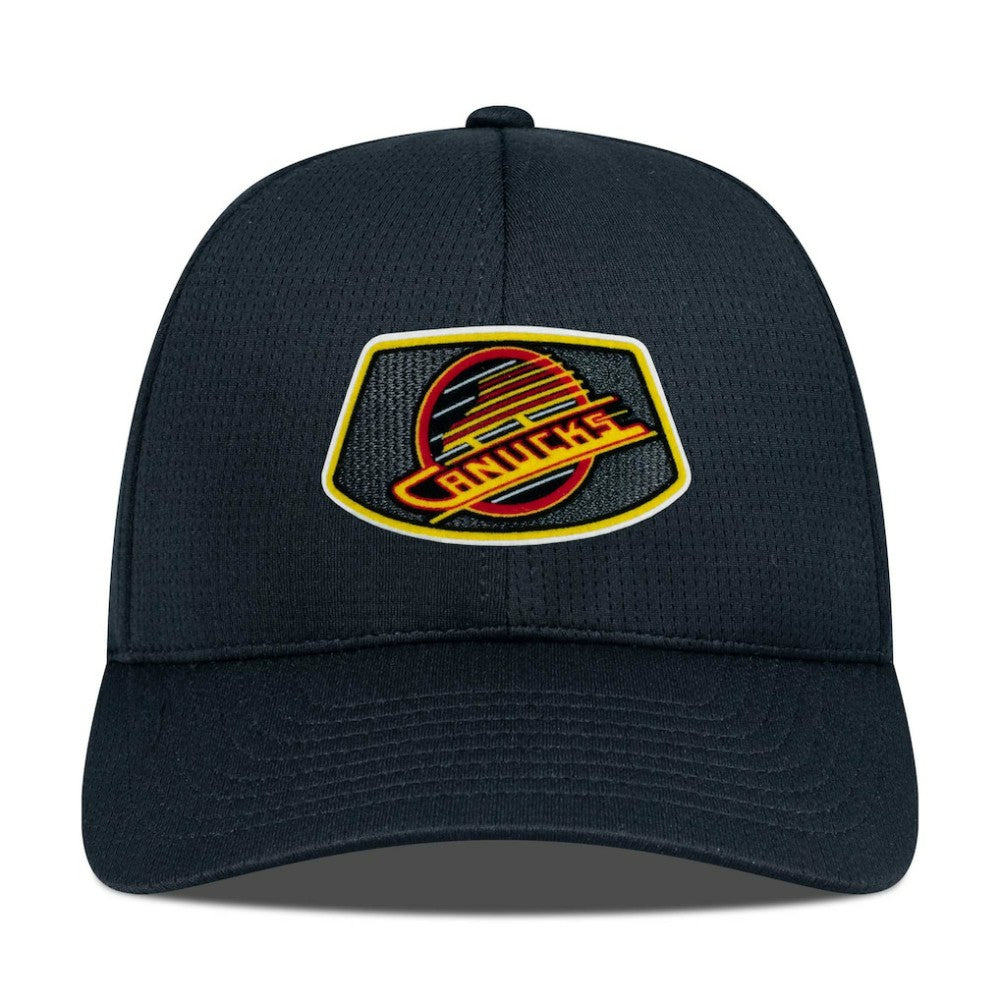 Vancouver Canucks Levelwear Retro Skylight Zephyr Adjustable Hat - Black Hats
