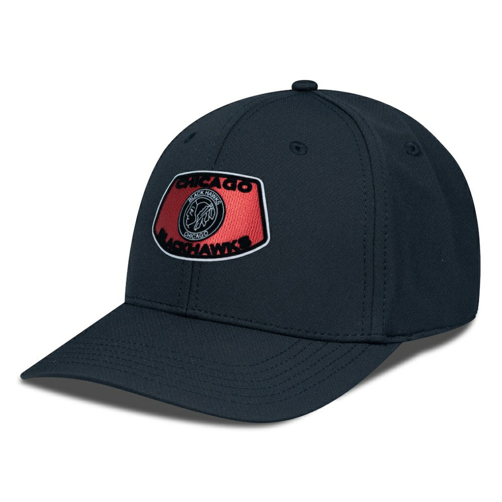 Chicago Blackhawks Levelwear Retro Skylight Rise Flex Hat - Black Hats