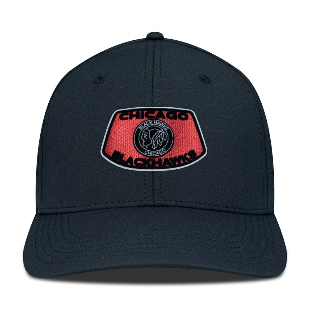 Chicago Blackhawks Levelwear Retro Skylight Rise Flex Hat - Black Hats