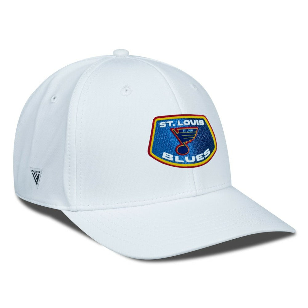 St. Louis Blues Levelwear Retro Skylight Rise Flex Hat - White Hats