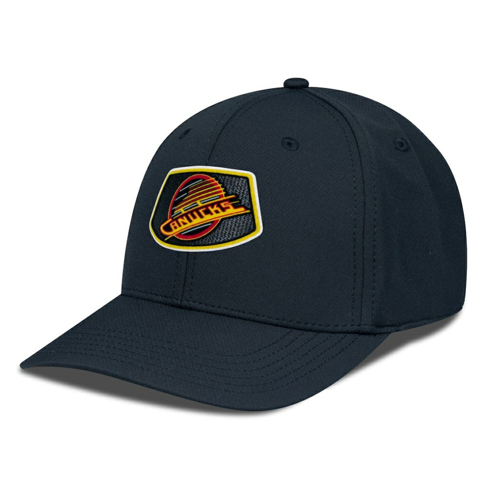 Vancouver Canucks Levelwear Retro Skylight Rise Flex Hat - Black Hats