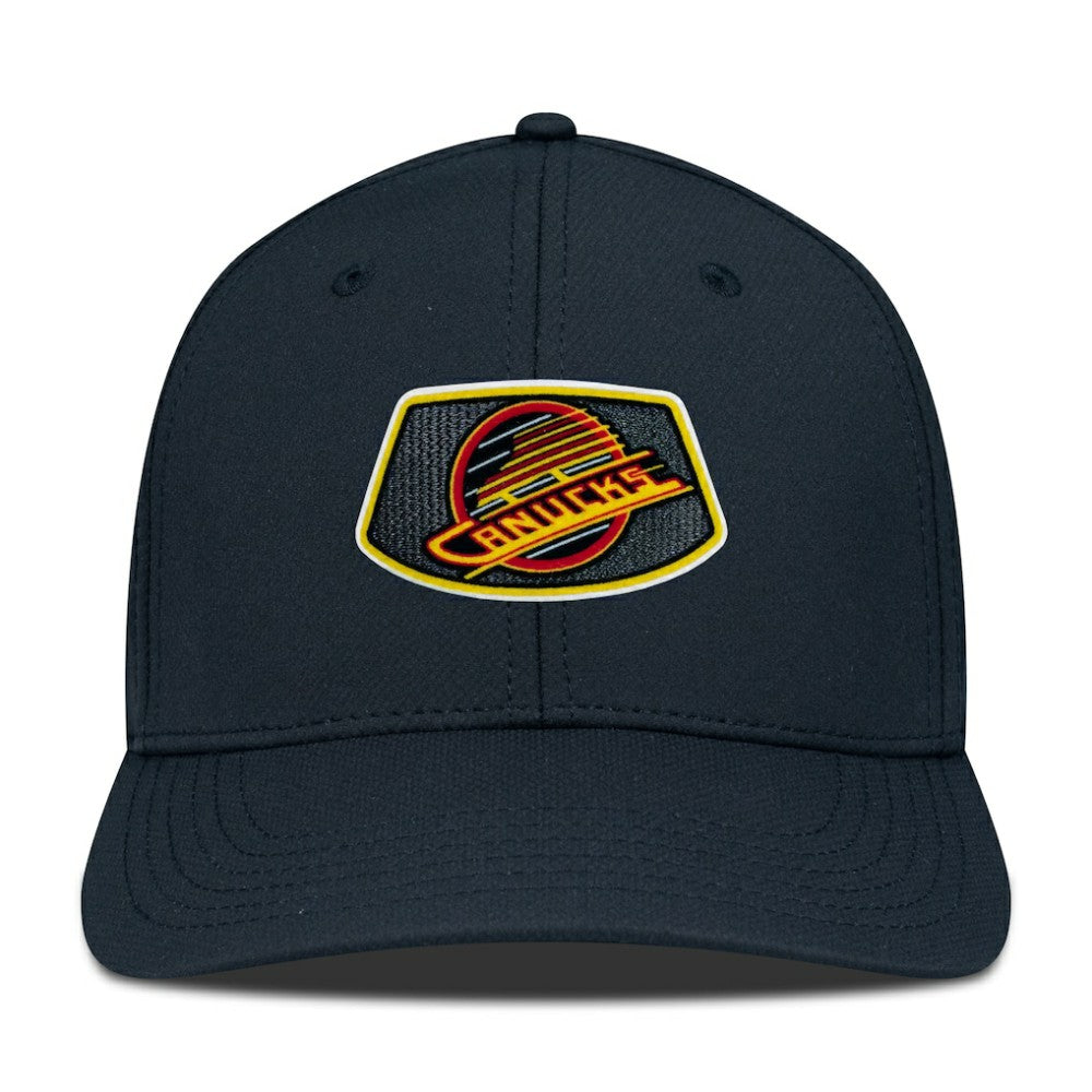 Vancouver Canucks Levelwear Retro Skylight Rise Flex Hat - Black Hats