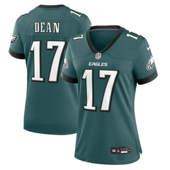 Nakobe Dean Philadelphia Eagles Women's Team Game Jersey - Midnight Green for sale