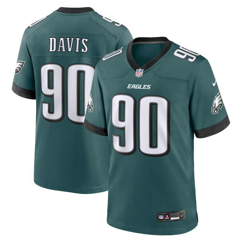 Jordan Davis Philadelphia Eagles Team Game Jersey - Midnight Green cheap