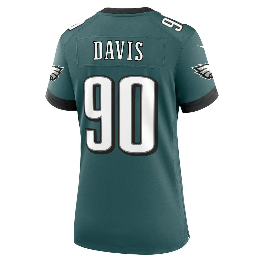Jordan Davis Philadelphia Eagles Women's Team Game Jersey - Midnight Green outlet