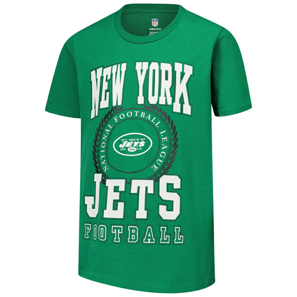 New York Jets Youth Stitched Up Retro Logo T-Shirt - Green discount