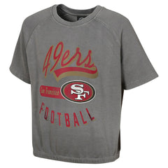 San Francisco 49ers Women's Mineral Wash Short Sleeve Top - Gray on sale