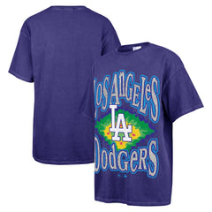Los Angeles Dodgers Women's Flashing Lights Boyfriend T-Shirt Navy
