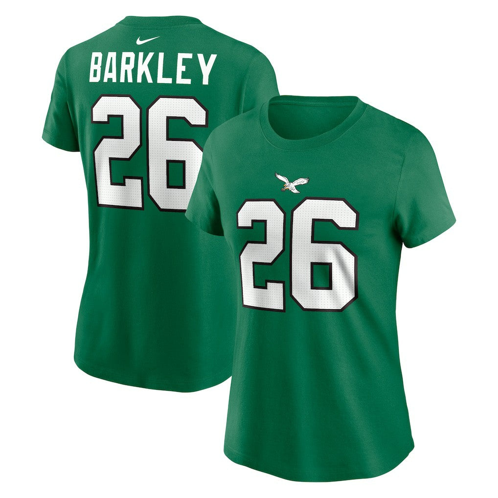 Saquon Barkley Philadelphia Eagles Women's Player Name & Number T-Shirt - Kelly Green on sale
