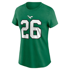 Saquon Barkley Philadelphia Eagles Women's Player Name & Number T-Shirt - Kelly Green on sale