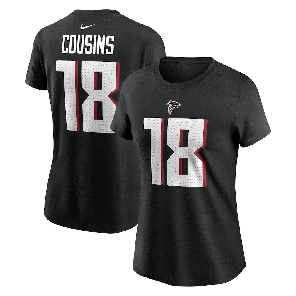Kirk Cousins Atlanta Falcons Women's Player Name & Number T-Shirt - Black cheap