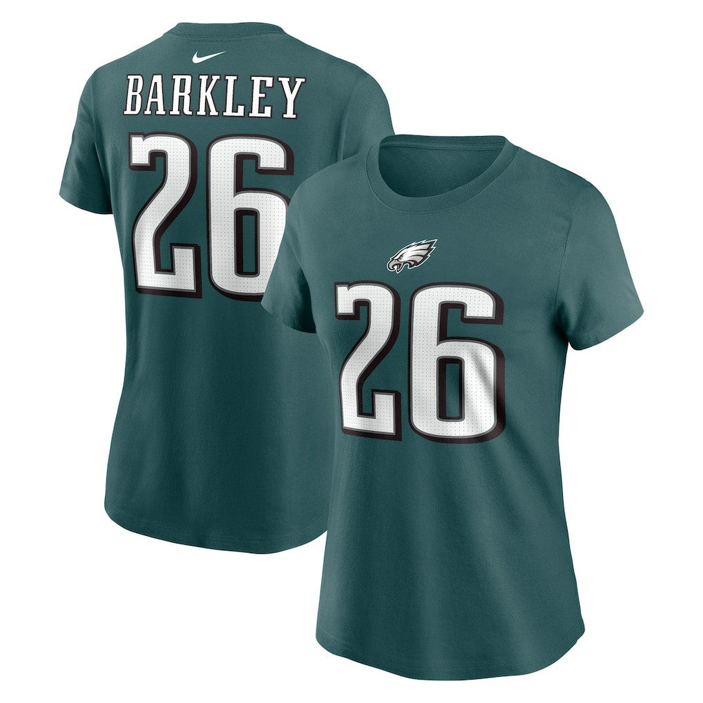 Saquon Barkley Philadelphia Eagles Women's Player Name & Number T-Shirt - Midnight Green outlet