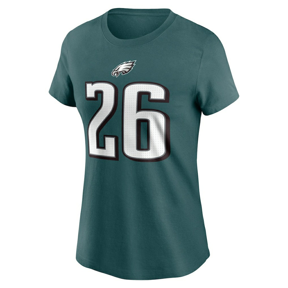 Saquon Barkley Philadelphia Eagles Women's Player Name & Number T-Shirt - Midnight Green outlet
